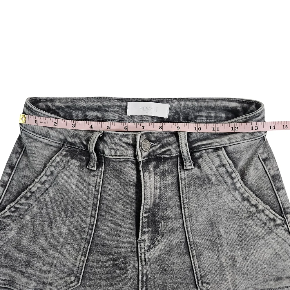 Vervet Distressed Wash Cargo Pants, Distressed Grey, Size 26 - Picture 11 of 14